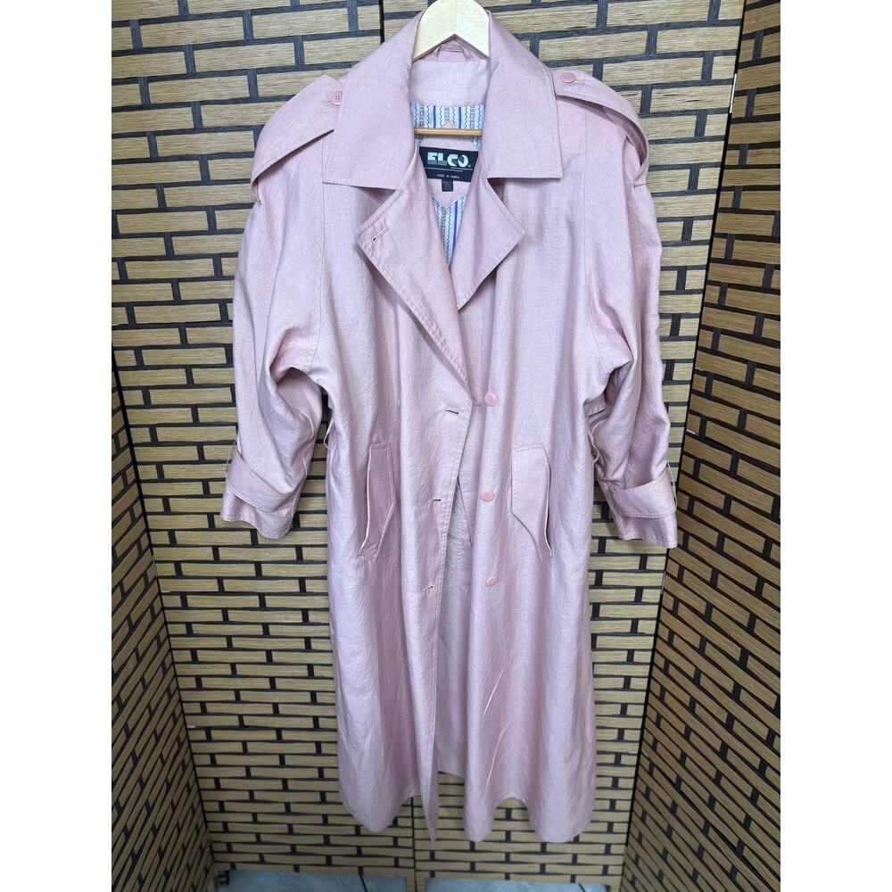 ELCO Pale Pink Trench Coat Size 15/16